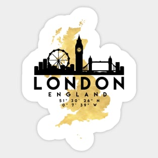 London England Skyline Map Art Sticker